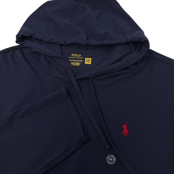 Polo Ralph Lauren Other - Polo Ralph Lauren Mens XXL Navy Blue Long Sleeve Hooded T-Shirt Red Pony NEW